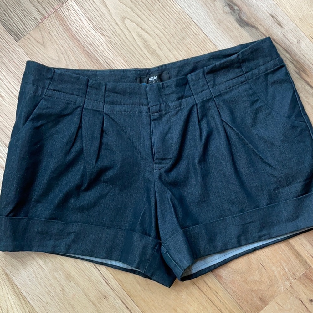Dark Denim Cuffed Shorts